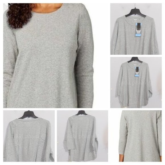 Kirkland Signature Tops - Kirkland Signature Ladies'  Slub Tee in Gray